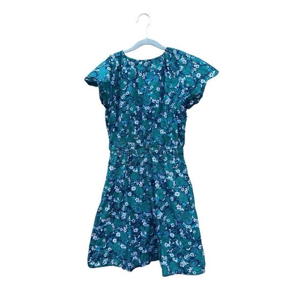 J Crew Crewcuts Girls' printed cotton poplin dress in emerald forest floral SZ12 - Picture 2 of 5
